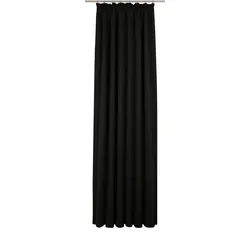 Vorhang WIRTH "Newbury", schwarz, B:130cm H:225cm, Baumwolle, Polyester, Gardinen, nach Maß