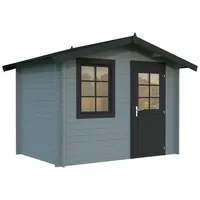 Palmako Gartenhaus Klara 4,7 m2 - 28 mm hellgrau/anthrazit