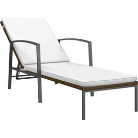 furnicato Sonnenliegen 2 Stück 195 x 60 x 95 cm Braun