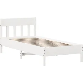 vidaXL Massivholzbett 100 x 200 cm Weiß