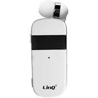 Bluetooth Headset 10 Std. Batterielebensdauer Einziehbares Kabel LinQ Weiß