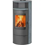 THERMIA Kaminofen München, Naturstein, 7 kW, Dauerbrand, Automatik grau