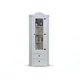 VCM Eckvitrine New Mexico 57 x 51 x 200 cm Weiß