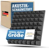 saarschaum • Akustikschaumstoff 100x100x7cm • Pyramidenschaumstoff Schallschutz • Noppenschaumstoff • Akustikpaneele zur Schalldämmung