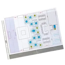 Durable Prospekthüllen DIN A3 transparent genarbt 0,06 mm, 50 St.
