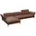 flexlux Eckcouch Kaltschaum 3-Sitzer Braun