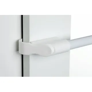 Ventanara® Klemmstange Gardinenstange ohne Bohren ausziehbar Weiß 75 – 125 cm