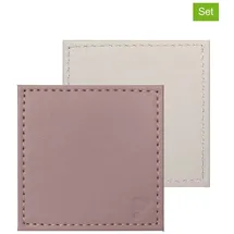 Freeform 4er-Set: Untersetzer in Altrosa/ Creme - (L)10 x (B)10 cm | Gr.: onesize