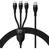 Baseus Flash Series 2, USB-C Kabel, USB-C / Lightning / Micro, 100W, 1.5m schwarz