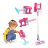 nsihing Kinder-Staubsauger Spielzeugstaubsauger für Kinder 3 4 5 6 Jahren,Rollenspiele, mit Licht und Sound,Kinderstaubsauger mit Echter Saugfunktion rosa