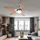 GLOBO Lighting - LED Deckenventilator mit Beleuchtung Deckenventilator mit Zugschalter, Sommer Winter, Flügel wendbar braun graphit 3 Stufen, 1x E14