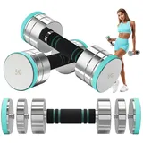 Dripex Hantel Hantel-Set Stahl Kurzhanteln 2er 2,5kg, 5kg, 7,5kg, 10kg, 15kg, 25kg 2 x 5KG