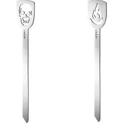 GEFU Grillspieße 2 Stück Totenkopf/Flamme
