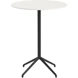 Muuto Still Cafe Bar-/Tresentisch, Ø 75 cm, weiß nanolaminat / schwarz