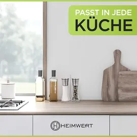 HEIMwert Salz- und Pfeffermühlen Set Gewürzmühle 19 cm Weiß unbefüllt