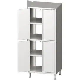 Stalgast Durchreiche-Hochschrank mit Flügeltüren, 800x600x2000 mm, mit zwei Schrankräumen, verschweißt