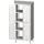 Stalgast Durchreiche-Hochschrank mit Flügeltüren, 800x600x2000 mm, mit zwei Schrankräumen, verschweißt