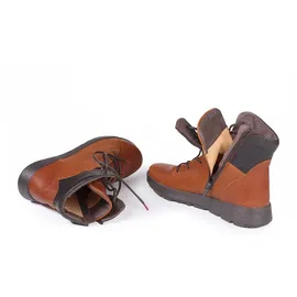 THINK! COMODA chromfrei gegerbte Leder Stiefelette 3-000450, KASTANIE/KOMBI 3010, 41,5