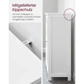 VASAGLE Badezimmerschrank 30 x 55 x 82 cm Weiß