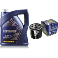 Ölwechsel Set 5 Liter MANNOL Defender 10W-40 + SCT Ölfilter Service 10164118