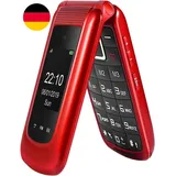 GSM Seniorenhandy Klapphandy Ohne Vertrag,Großtasten Mobiltelefon Einfach Und Ta