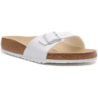 Birkenstock Classic Madrid Birko-Flor 40731, Pantoletten, Weiß (Weiß 73), 40 EU (7 UK) - 40 EU
