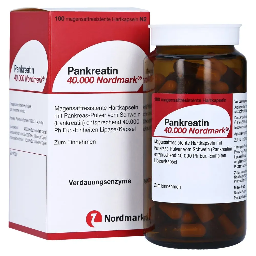 Pankreatin 40.000 Nordmark magensaftres. 100 St