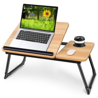 Verstellbarer Laptop-Schreibtisch für Bett, Betttisch für Laptop, Laptop-Ständer für Bett, Schoßschreibtisch für Laptop, faltbarer Bett-Schreibtisch für Laptop und Schreiben, tragbarer Betttablett mit