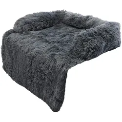 Hunde Sofakissen Jimmy 105 x 95 cm grau Hundekissen Schlafplatz flauschig
