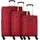 d & n Travel Line 6804 Koffer-Set 3-tlg. rot/bordeaux