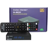 Golden Interstar G-300 4K UHD Android 11 TV Streaming Box, 5G Dual Band WiFi WLAN, Bluetooth Fernbedienung, Sprachsteuerung, USB 2.0 HDR10+, 2GB RAM & 32GB Flash, TV IP OTT Receiver, Bluetooth 5.1