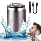 Mini Portable Electric Shaver, 2025 Neu Rasierer Herren Elektrisch, USB Mini Rasierer mit 3D Nass- und Trockenrasierer Mini Shave für Den Ganzen Körper Reiserasierer für Männer Vermissen (Lila)