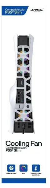 RGB Cooling Fan for PS5 Slim White - Wired Zubehör für Spielkonsole - Sony PlayStation 5