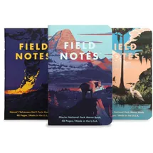 Field Notes Memo Book National Parks 3er Pack 8,9 x 14,9 cm kariert
