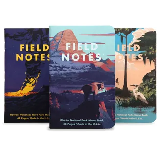 Field Notes Memo Book National Parks 3er Pack 8,9 x 14,9 cm kariert