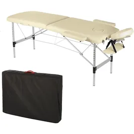 MuCoLa - Massageliege Massagetisch Massagebank 2 Zonen Klappbar Mobil Kosmetikliege Alu