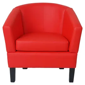 Mendler Lounge-Sessel HWC-O17 Kunstleder 0 x 0 x 0 cm rot