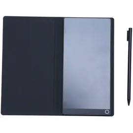 culnflun LCD-Schreibtablett, 6,5 Zoll digitaler Notizblock, löschbarer elektronischer Zeichenblock im Vollbildmodus für Studenten, Künstler, Büroangestellte mit Stift und Lederbezu
