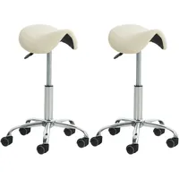 CLP 2er Set Arbeitshocker Reno Kunstleder I Sitzhocker Mit