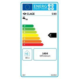 Clage Wandspeicher S80 80 l, 2 kW, 230 V, 9 A, mit Stecker