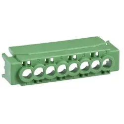 Schneider Electric 13582 Isolierstoffabdeckung für Klemmenblöcke, 8 -Loch, grün