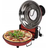 LUND 2-in-1-Sandwichmaker Elektrischer Pizzaofen 1200W mit Cordierit-Stein und Zubehör, 1200 W bunt