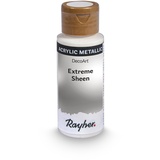 Rayher Hobby Extreme Sheen silber, Flasche 59 ml, Acrylfarbe metallic, patentierte Rezeptur,