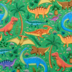 Star Geschenkpapier 70cm 2m Rolle Dinosaurier Motiv Geschenk Papier Kindergeburtstag Geburtstag Dinomotiv Geschenkpapierrolle Packpapier Grün Bunt