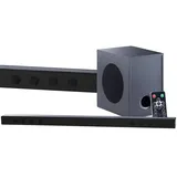 auvisio Soundbar TV: Soundbar mit Bluetooth, 3D-Sound-Effekt und externem Subwoofer, 180 W (Soundsysteme, BT, iPhone Speicher)