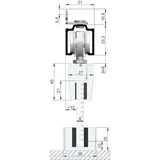 Woelm GmbH HELM Abdeckkappe für Laufprofil Aluminium silberfarbig eloxiert