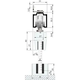 Woelm GmbH HELM Abdeckkappe für Laufprofil Aluminium silberfarbig eloxiert