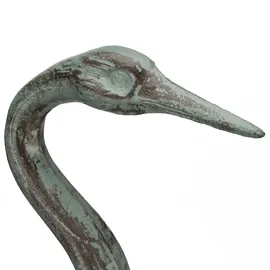 Relaxdays Dekofigur Kranich Gusseisen,