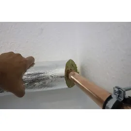 Scorprotect Scorprotect® Rohrisolierung Alu 54 x 40 mm x 1 Meter) Steinwolle alukaschiert 0.040 W/mK