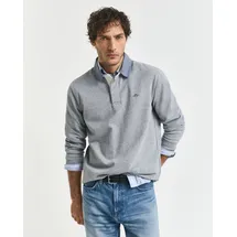 GANT 2004082 Langarm-polo - Grey melange), - M